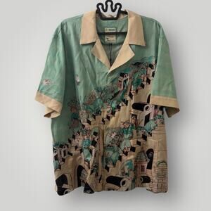 NWT Tombolo Le Sirenuse Shirt by Lucio Liguori Size XXL Silk Blend Amalfi Coast
